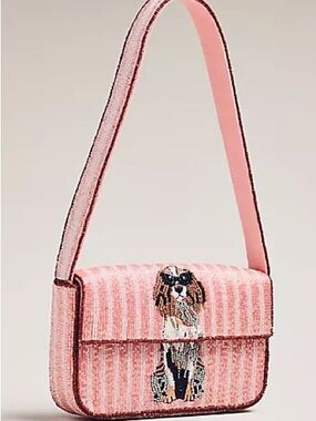 Anthropologie Fiona Dog Edition Cocker Spaniel Beaded Bag